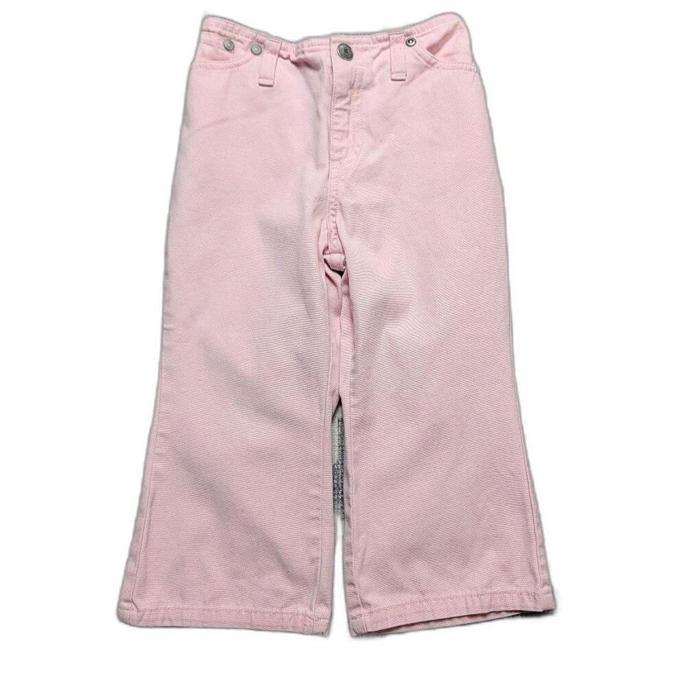 Vintage 90s/Y2K Cherokee High Rise Wide Leg Sailor Jeans Light Baby Pink 3T